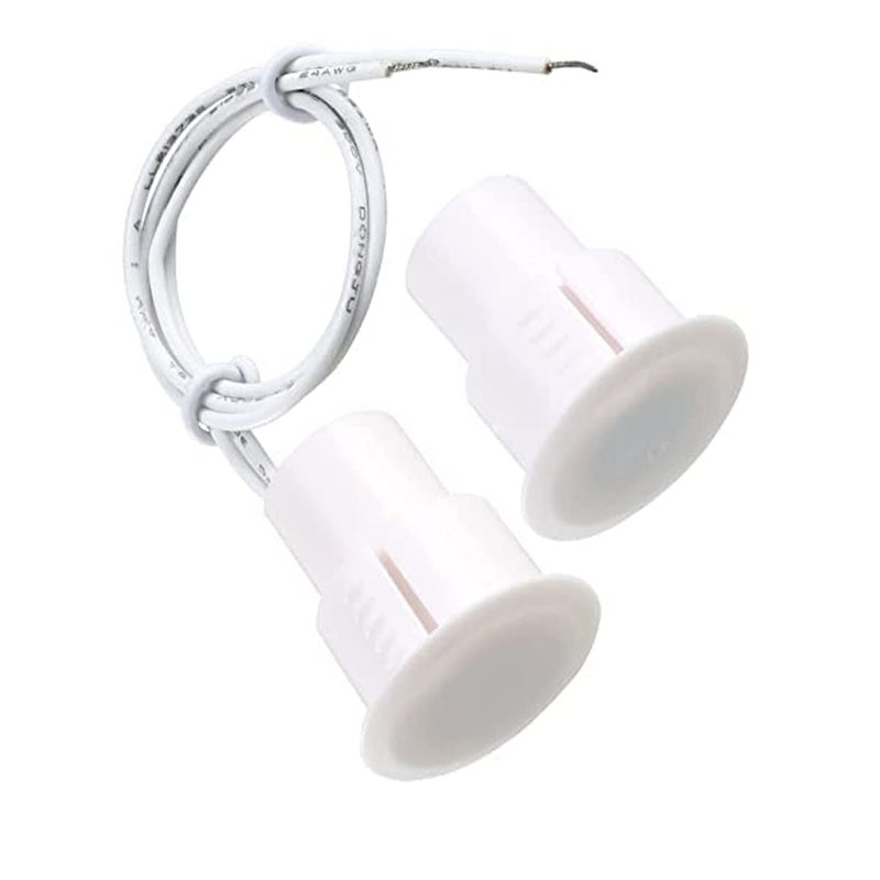JING Magnetic Reed Switch RC-36 NC Recessed Wired Door Window Alarm, Magneti Door Switch, Contact Sensor, for Home Security and Burglar Alarm Magnetic Reed Switch,Sets of 5 (White) - Image 3